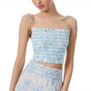 Alice + Olivia Kathlyn Spaghetti Strap Top in Blue - Size S